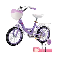 Artudatech 18-Inch Kids Bike for Ages 6-10 with Sparkling Training Wheels & Adjustable Design | Perfect Gift