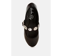 London Rag Womens Kavana Charms Embellished Flat Mary Janes