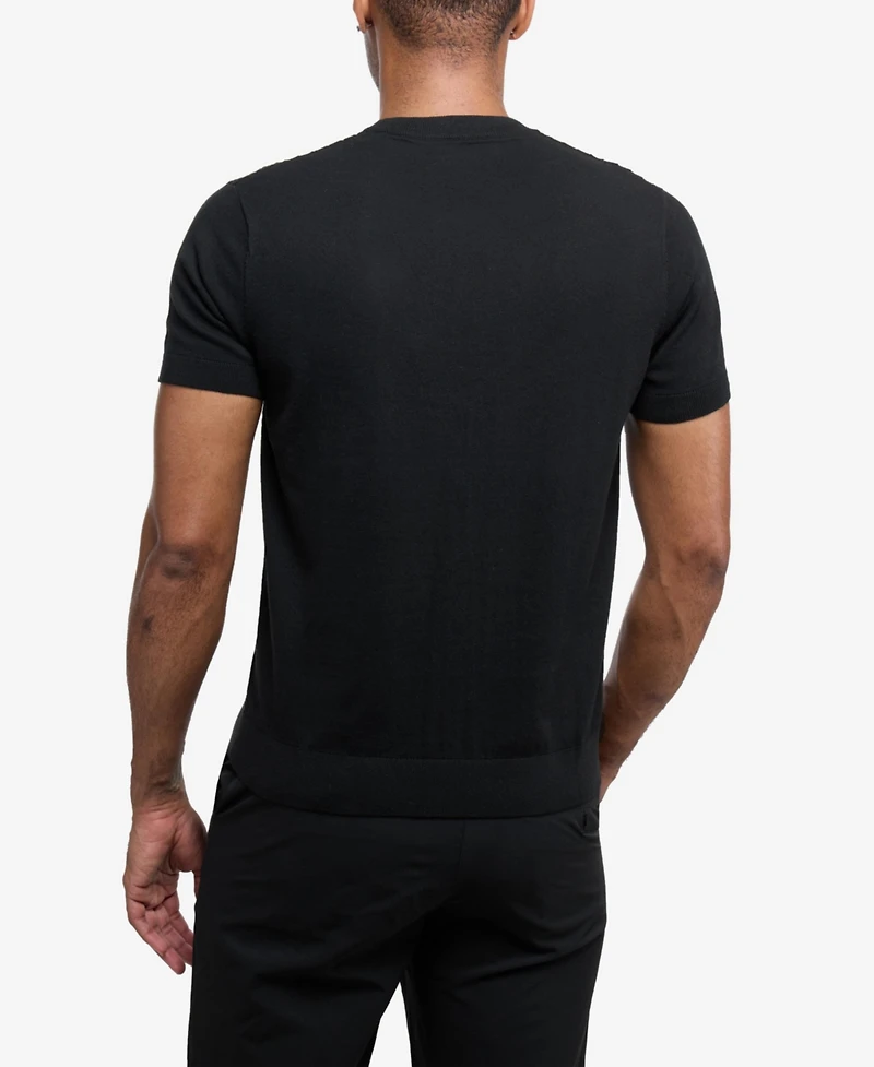 Xray Men's Crew Rib Neck Checkered Sweater