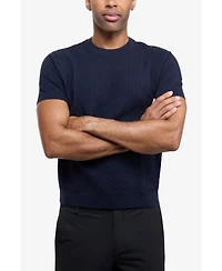 X Ray Men's Xray Crew Rib Neck Checkered Sweater