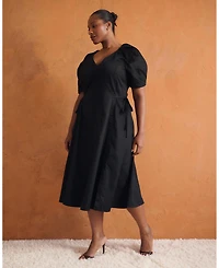 Estelle Plus Size Kyah Cotton Midi Dress
