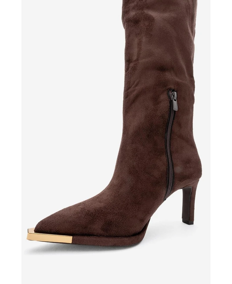 Prologue Shoes Women's Vody Over The Knee Zip Stiletto Boot