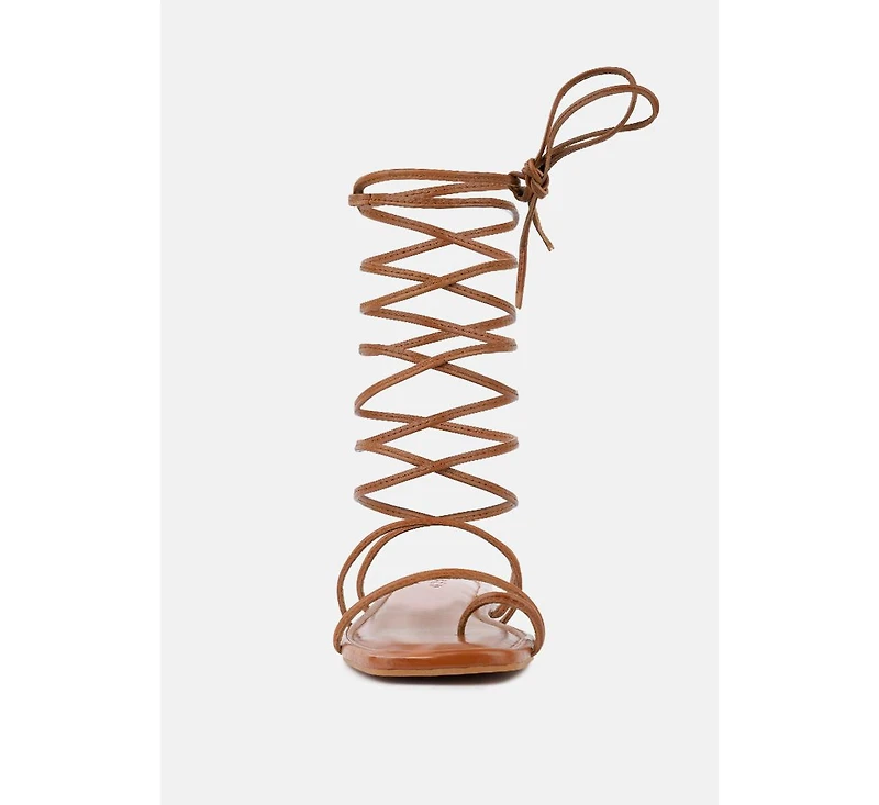 Amatha Womens Essential Toe Ring Summer Leather Flats