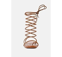 Amatha Womens Essential Toe Ring Summer Leather Flats