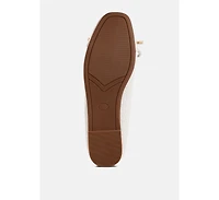 moi metallic embellished flat ballerinas