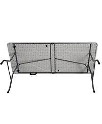 Costway 6' Folding Table Portable Plastic Indoor Party DiningTables