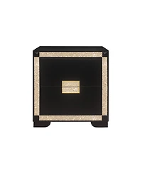 Slickblue 2-Drawer Nightstand with Faux Crystal Accents Bedside Table For Bedroom