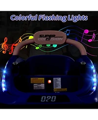 Sugift 12V Kids Bumper Car Ride on Toy with Remote Control and 360 Degree Spin Rotation-Purple