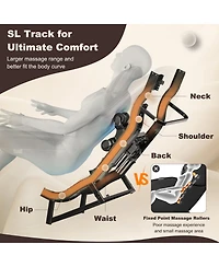 Costway Massage Chair Full Body Sl Track Zero Gravity with Pillow Reversible Footrest Heat