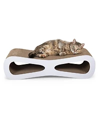 Aostirmotor Cat scratcher cat toy corrugated cardboard in Natural
