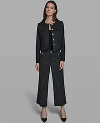 Karl Lagerfeld Paris Petite Bow Pocket Jacket