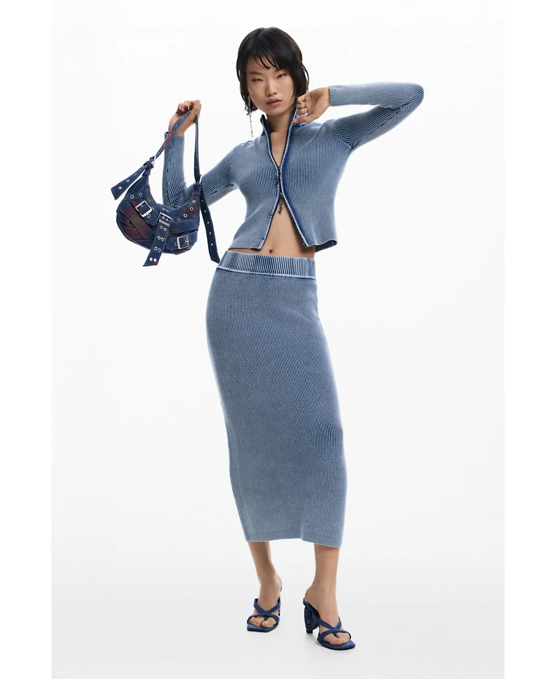 Desigual Women's Long Knit Skirt