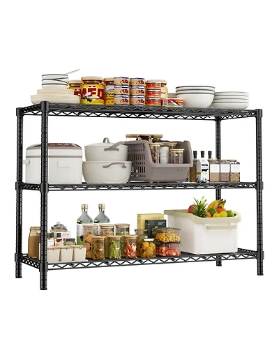 Lovmor -Tier 45 in W x 45 in H x 20 in D Adjustable Wire Shelving Unit