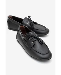 Forever & Always Shoes Serelis Leather Lace Up Loafer (Women)