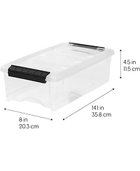 Iris Usa 6 Qt Stackable Plastic Storage Bins with Lids, 8 Pack - Bpa-Free, Made in Usa