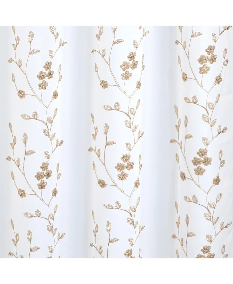 Rt Designer Collection Lilian Embroidered Blackout Decorative Grommet Curtain Panel