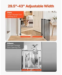 Cozito No-Threshold Adjustable Safety Gate, 29.5"-43" Wide, 28" High