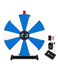 Yescom WinSpin 24" Pop Up Display Tabletop Prize Wheel Blue & White Trade Show Display Spinning Wheel 12 Slots for Outdoor Booths Exhibition Even