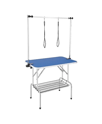 Cozito Foldable Pet Grooming Table with Double Arms, 36" x 24", Holds up to 330 lbs