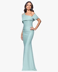 Betsy & Adam Women's One-Shoulder Ball Gown