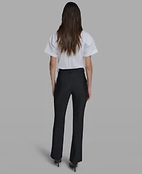 Karl Lagerfeld Paris Petite Ponte Wide-Leg Pants