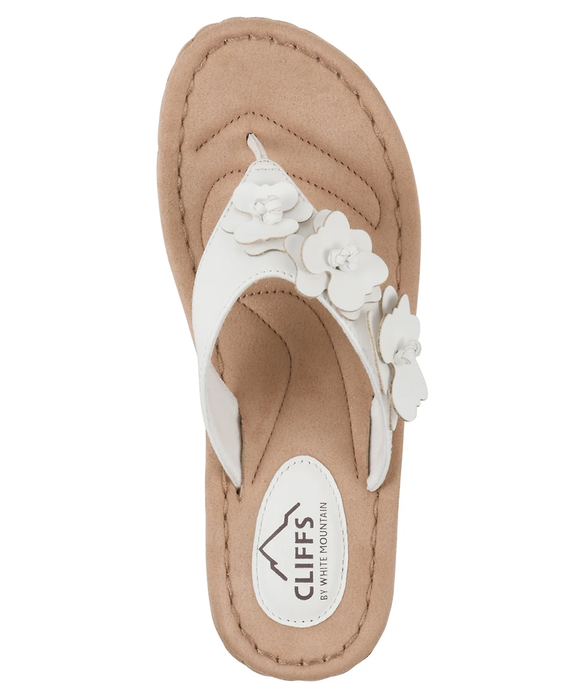 Cliffs by White Mountain Women's Cassilia Floral Wedge Sandals