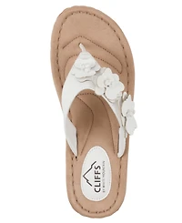 Cliffs by White Mountain Women's Cassilia Floral Wedge Sandals