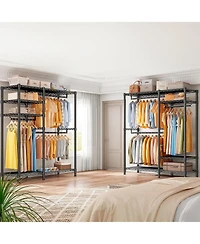 Raybee Clothes Rack Heavy Duty Loads 780LBS Clothing Racks for Hanging Clothes Adjustable Metal Portable Closet
