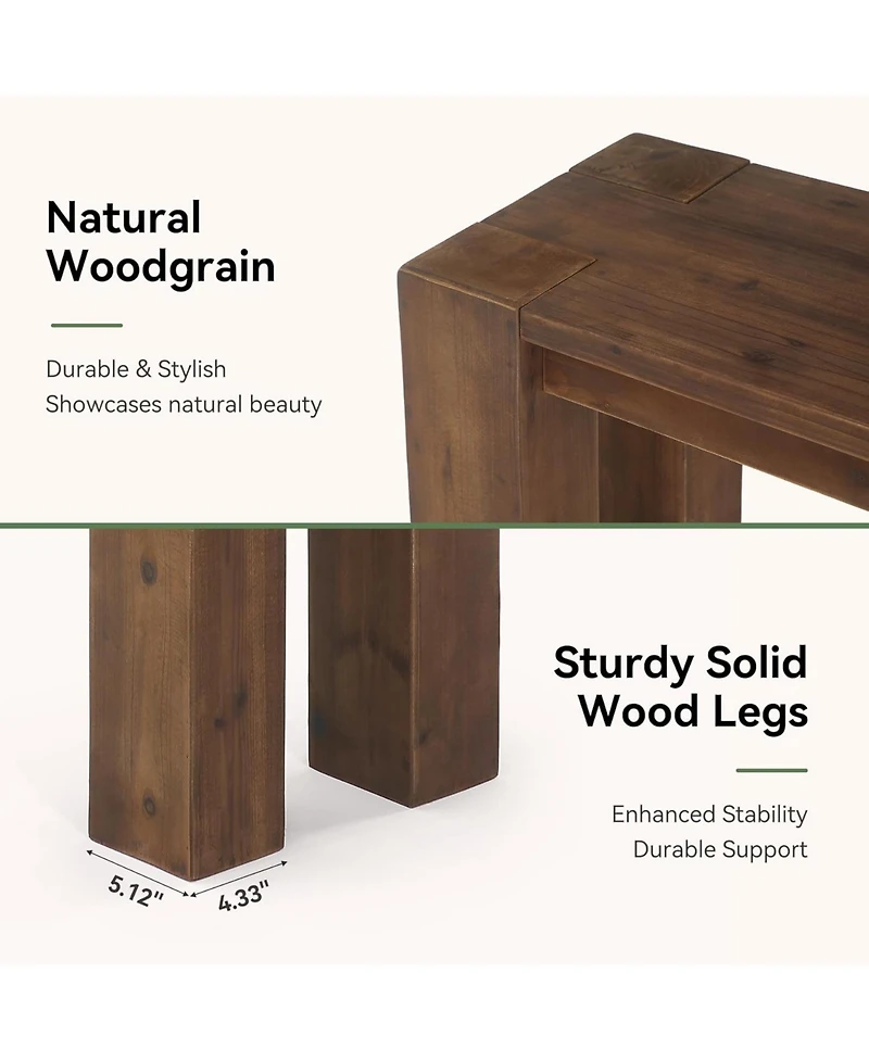 Tribesigns Solid Wood Console Table for Entryway, 70.9-Inch Extra Long Farmhouse Sofa Table Behind Couch