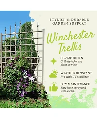 Dura-Trel Winchester 57 x 95 Inch Pvc Vinyl Outdoor Garden Patio Trellis, Mocha
