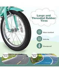 Sugift 16 Inch Kids Bike Bicycle with Training Wheels and 2 Brake System Ages 4-7 Years Old