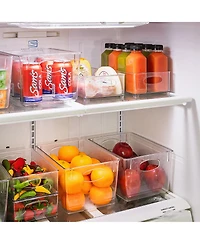 Sorbus 8 Piece Clear Plastic Storage Bins - for Kitchen, Fridge, Cabinet, Pantry Organization and Storage