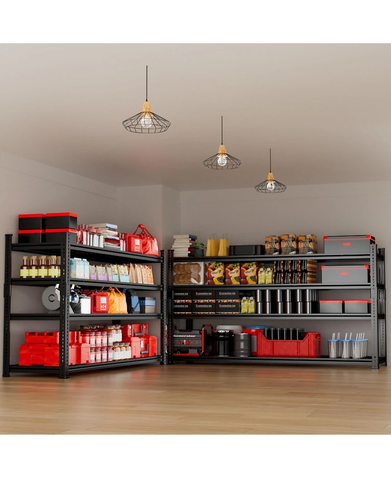 Lovmor 5-Tier 60 in W x 78 in H x 24 in D Adjustable Heavy Duty Metal Shelving Unit