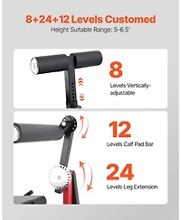 Mecale Leg Extension and Curl Machine, Adjustable Lower Body Strength Trainer for Thigh and Hamstring Workouts, 550 lb Capacity