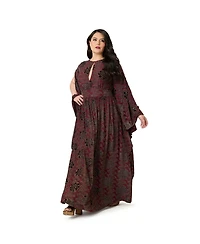 Unique Vintage Plus 1970s Flutter Sleeve Caftan