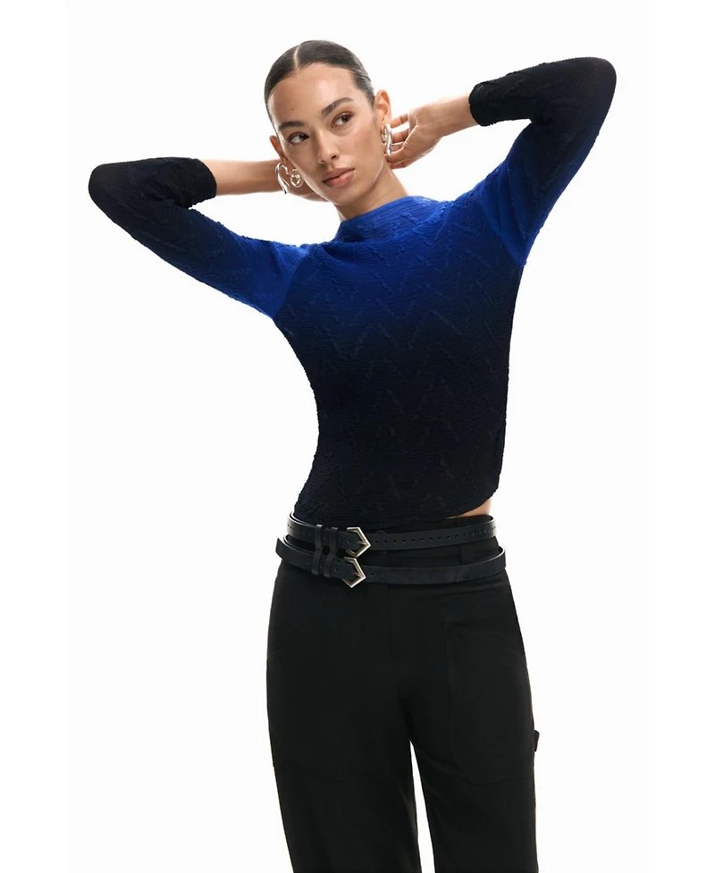 Desigual Women's Gradient texture blouse