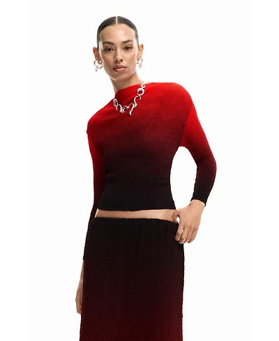 Desigual Women's Gradient texture blouse