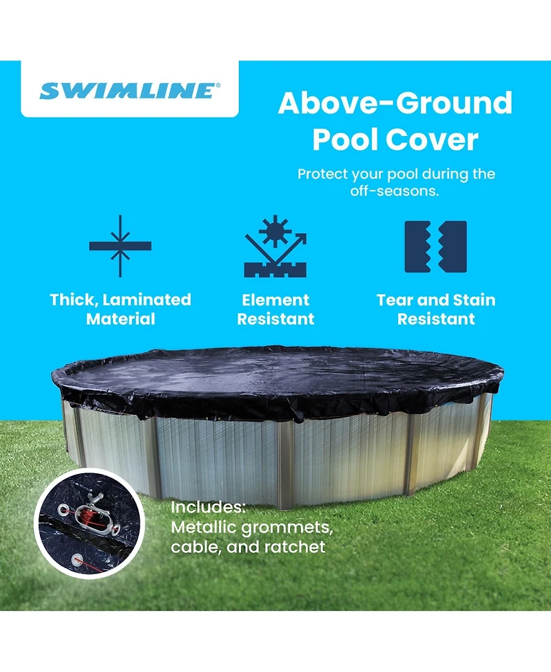 Swimline PCO821 18' Round Above Ground Winter Swimming Cover (Pool Cover Only)