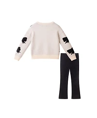 Andy & Evan Toddler Girls Bows Sweater & Legging Set