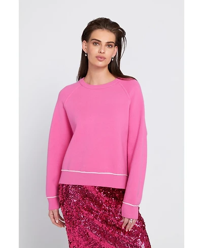 Elle Collection Women's Knit Sweatshirt Pullover