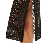 Becca Women's Crochet Scoop Neck Cover-Up Dress
