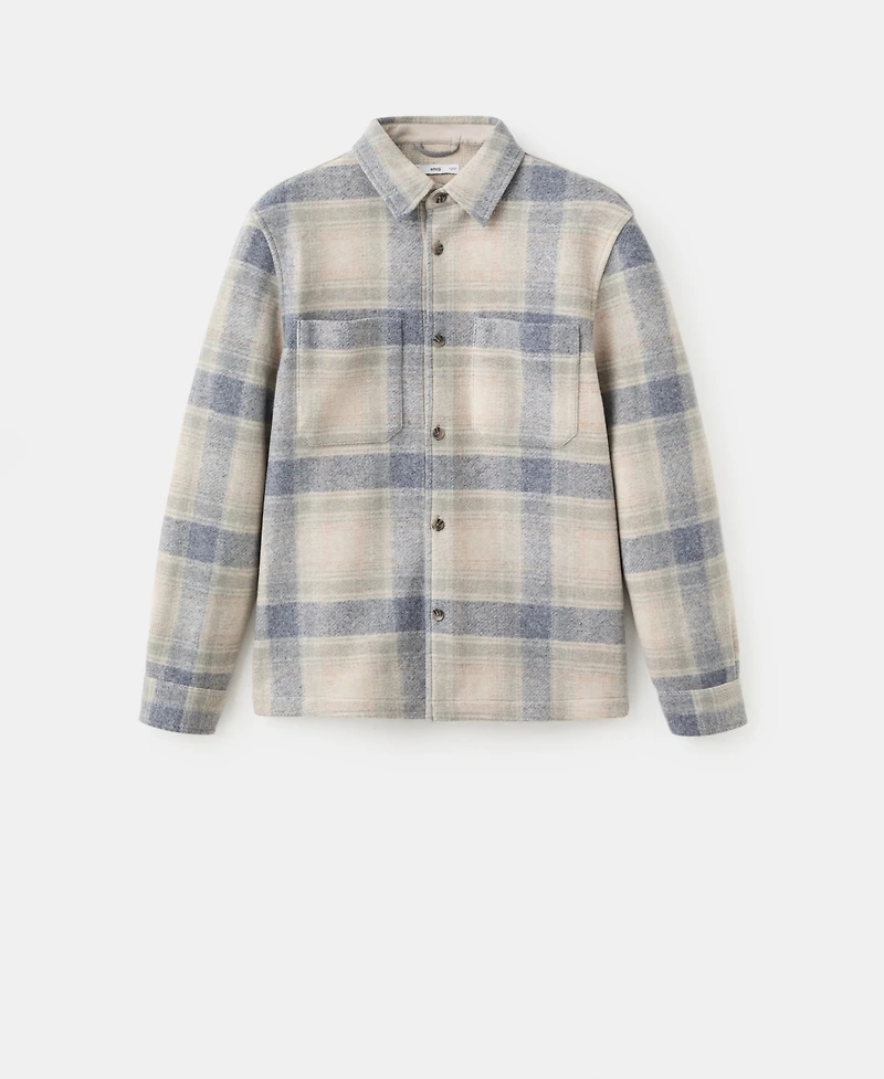 Mango Men's Check Flannel Overshirt