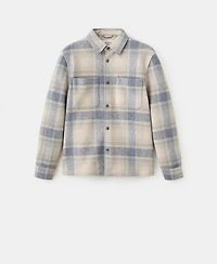 Mango Men's Check Flannel Overshirt