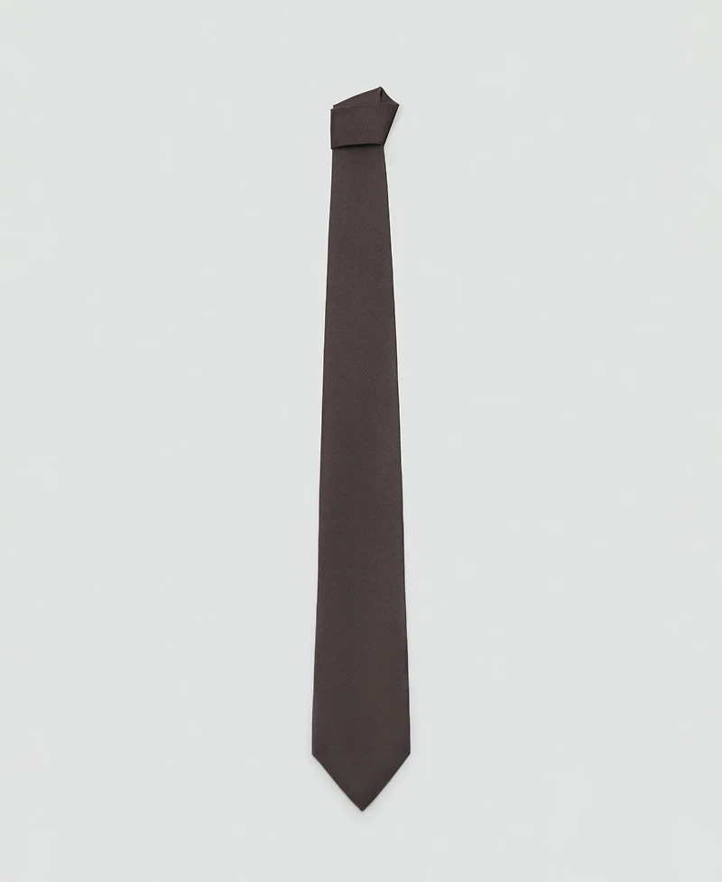 Mango Men's Plain Silk Tie