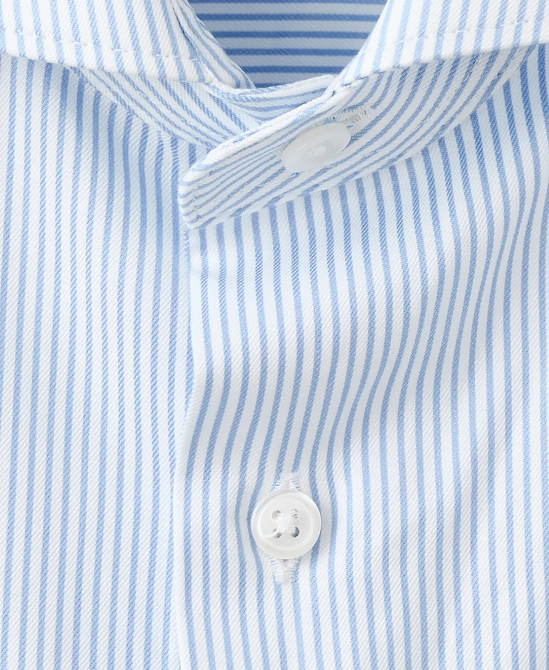 Mango Men's Striped-Print Slim-Fit Dress Shirt