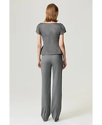 Nocturne Women's Double-Breasted V-Neck Tailored Vest