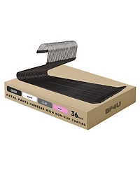 BP4U Open-Ended Heavy Duty Metal Pants Hangers, Space Saving Steel Towel & Scarf Hangers for Jeans, Trousers, Dresses