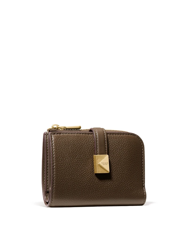 kate spade new york Deco Pebbled Leather Compact Wallet