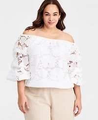 Vince Camuto Plus Off-The-Shoulder Top