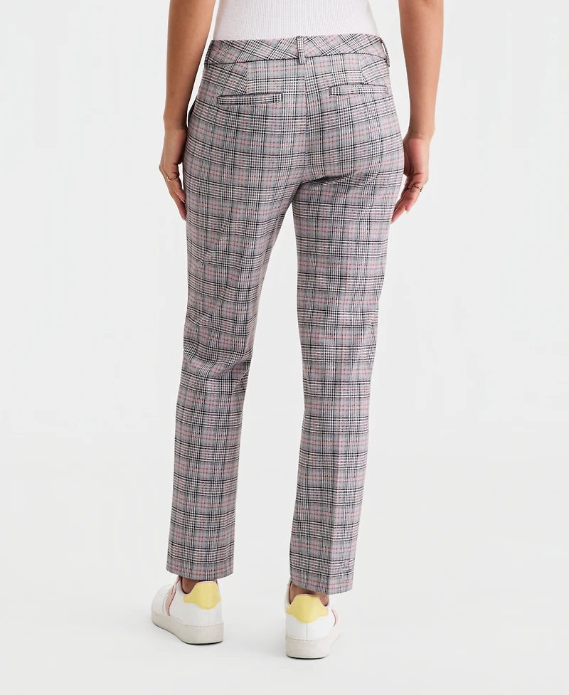 Liverpool Los Angeles Women's Kelsey Glen Plaid Straight-Leg Pants